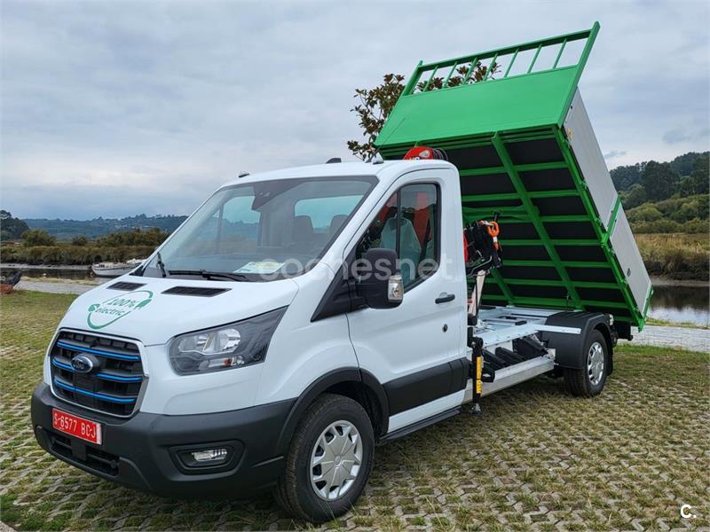 FORD TRANSIT 100% ELECTRICA PLUMA GRUA VOLQUETE BASCULANTE