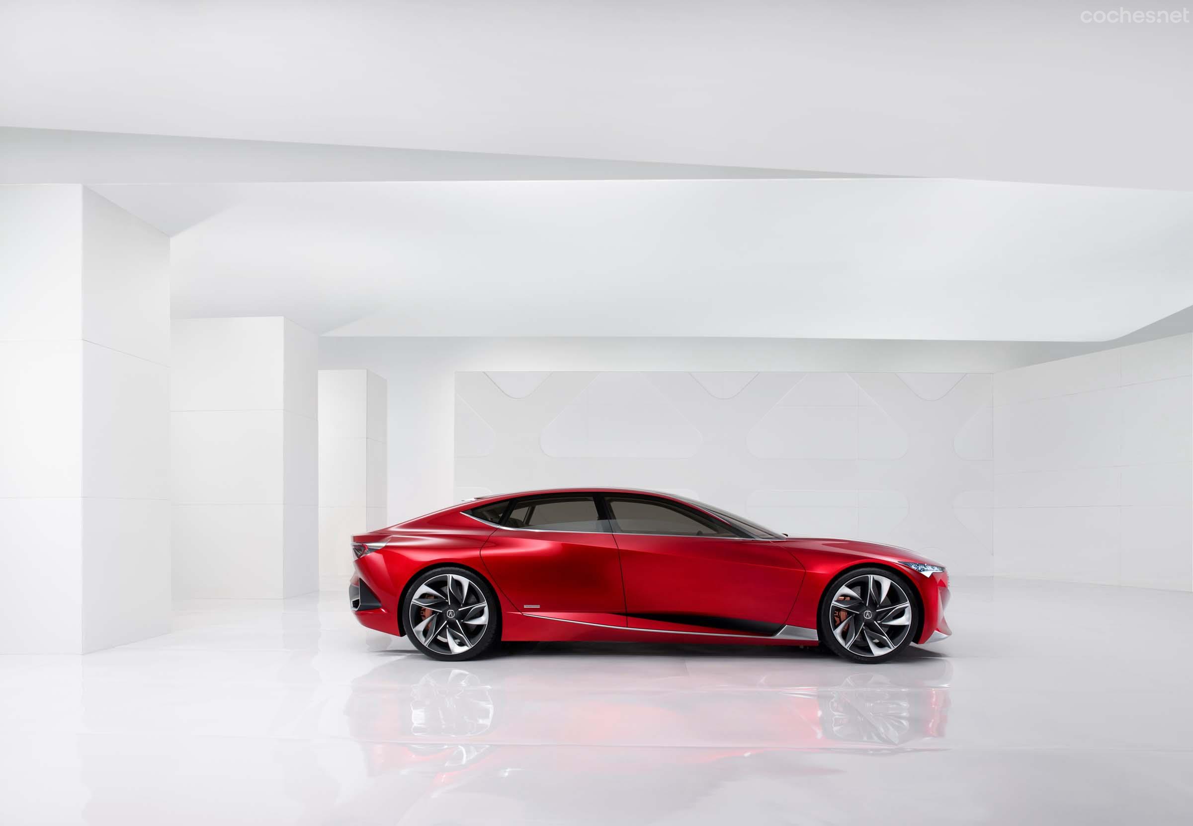 El Acura Precision Concept busca ofrecer un plus de versatilidad con respecto a los Infiniti Q60 sports coupe y Lexus LC 500 con una carrocería de cuatro puertas.