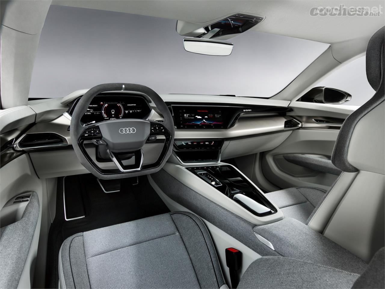 El interior presenta un diseño completamente innovador y adelanta el futuro lenguaje de los interiores de Audi.