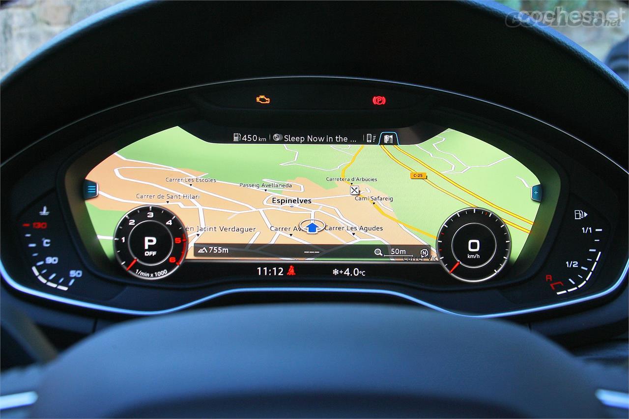 El Audi Virtual Cockpit es uno de los equipamiento opcionales que se proponen. Con un precio de 610 euros, a mi parecer, debería ser uno de los extras que hay que añadir de forma obligada.
