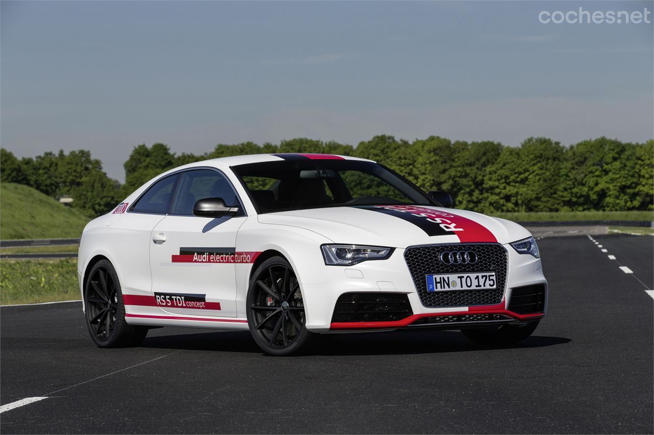 El Audi RS5 TDI Concept monta un motor diésel 3.0 TDI Biturbo que da 385 CV. Acelera mejor que el RS5 con motor FSI de gasolina y 450 CV.