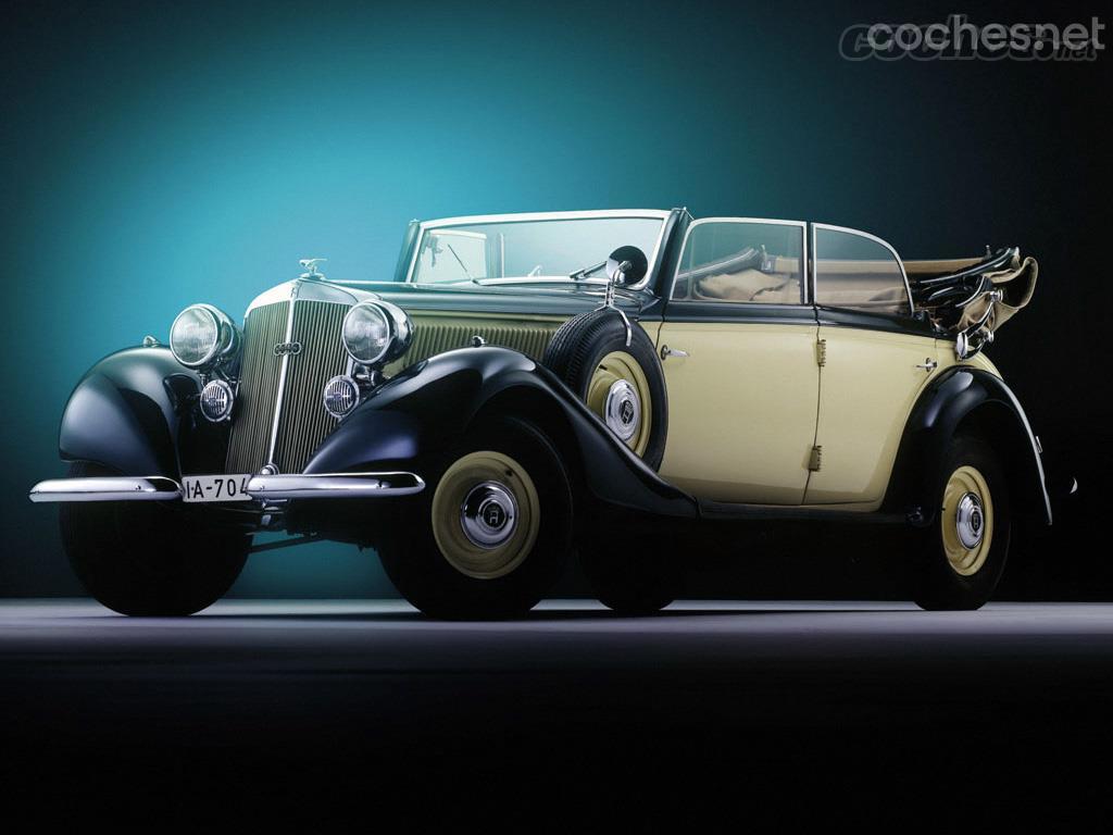 Horch era una marca de gran lujo que junto a Audi, DKW y Wanderer formó en 1932 el grupo Auto Union AG. Así nació el emblema de los cuatro aros.