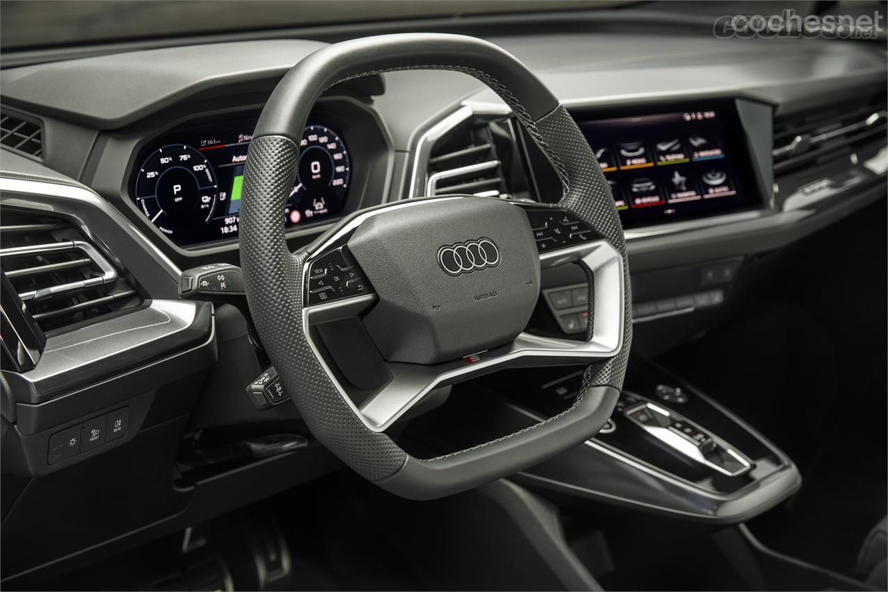 La pantalla central del Audi Q4 e-tron mide algo más de 10 pulgadas y vendrá una de 11,6 más adelante.