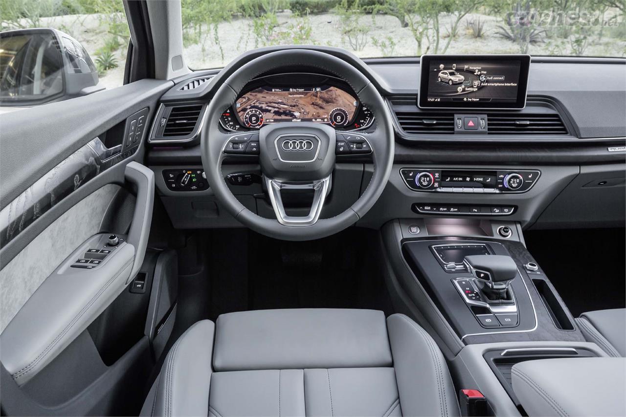 El Audi virtual cockpit aporta una pantalla de TFT de 12,3" para sustituir el cuadro de instrumentos principal. Es, de largo, la mejor de este tipo del mercado.