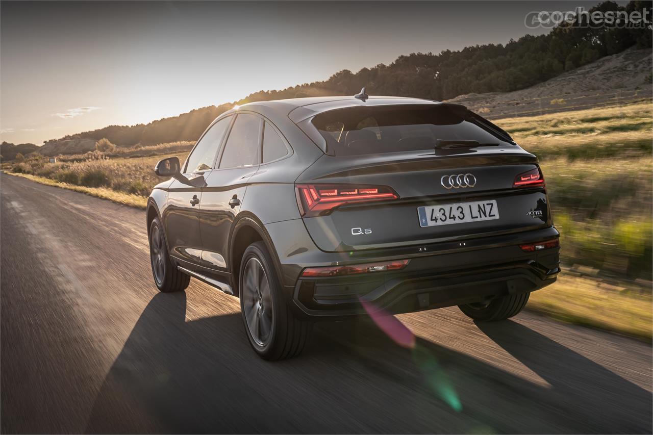 De serie el Q5 Sportback equipa suspensión deportiva con lo que su comportamiento dinámico es superior al de un Q5 normal base.