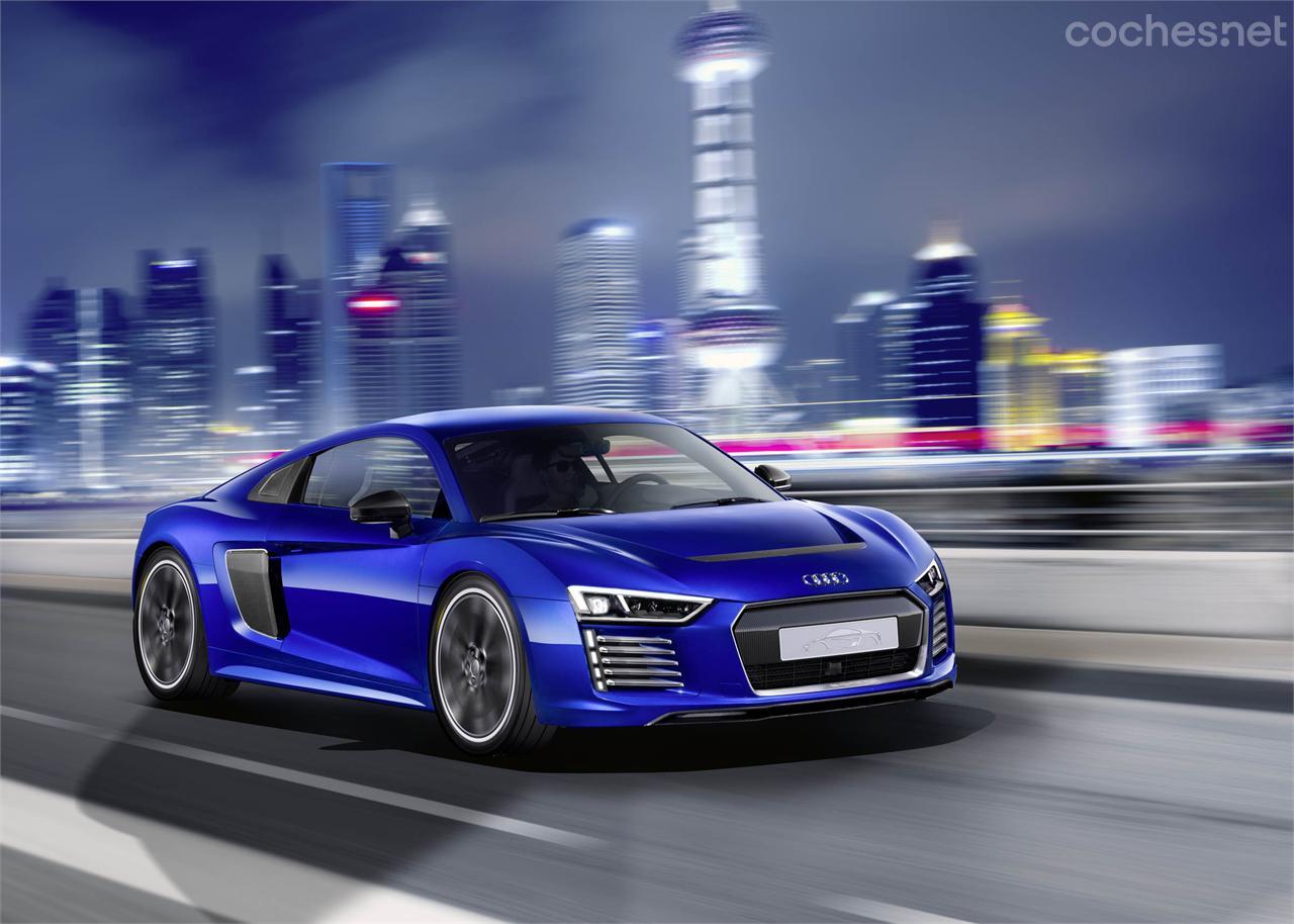 Estéticamente es difícil distinguir el Audi R8 e-tron piloted driving concept de un R8 con motor de combustión interna.