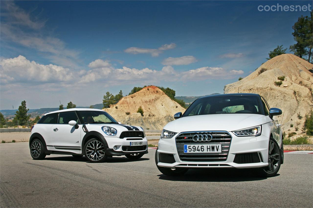 Motores espectaculares y chasis afinados les convierten en auténticos deportivos. Más el Audi que el Mini.