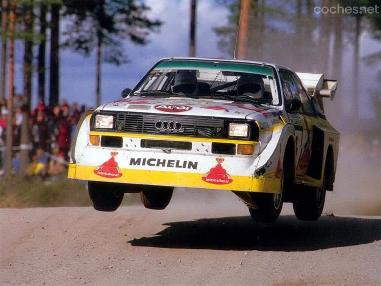 Stig Blomqvist ganó el mundial de 1984 con Audi y en 1985 con el Sport quattro S1 E2 quedó subcampeón. 