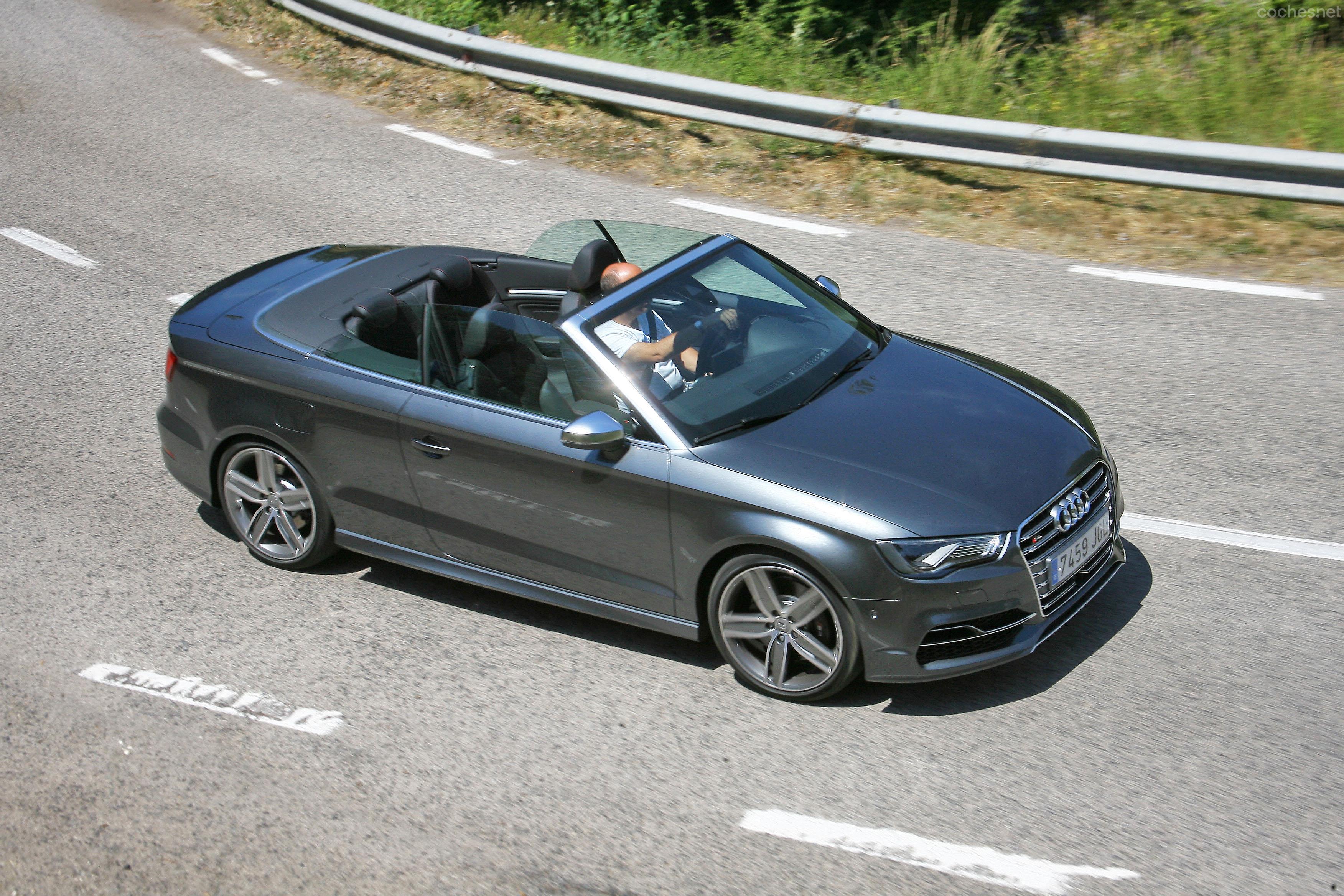 El Audi S3 cabrio es tan excitante llevándolo de forma deportiva como disfrutando tranquilamente del paisaje por carretera.
