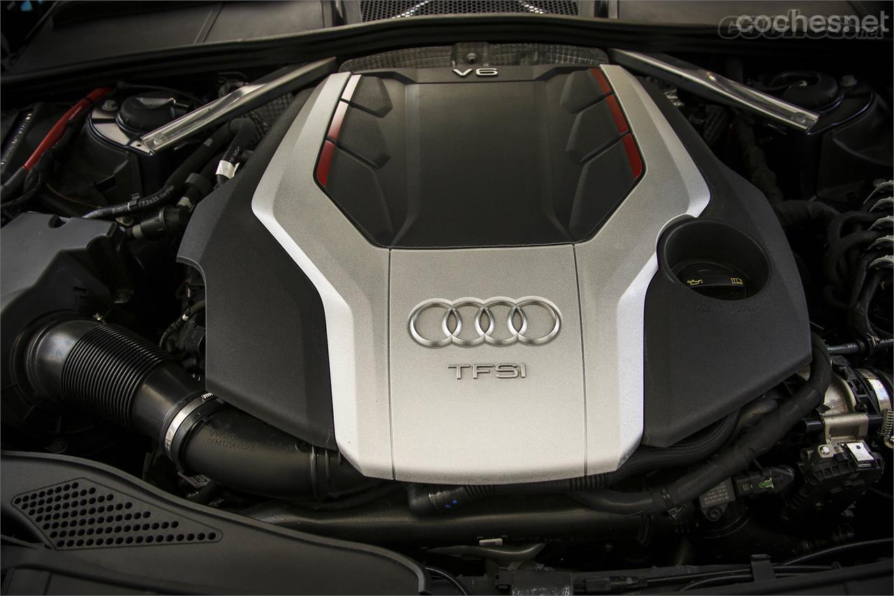 Una profunda revisión del V6 3.0 TFSI y la incorporación de un turbocompresor de doble entrada, le permiten alcanzar los 354 cv.