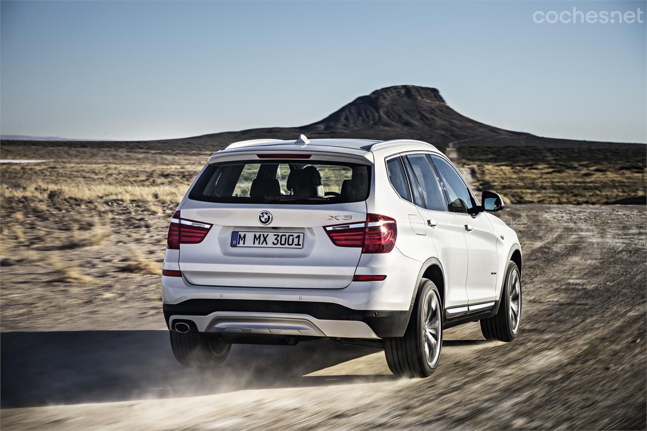 BMW ha publicado muchas imágenes del coche en pista pero que nadie piense que el X3 ha ganado aptitudes todoterreno. Mantiene las que tenía que eran las propias de un SUV asfáltico.