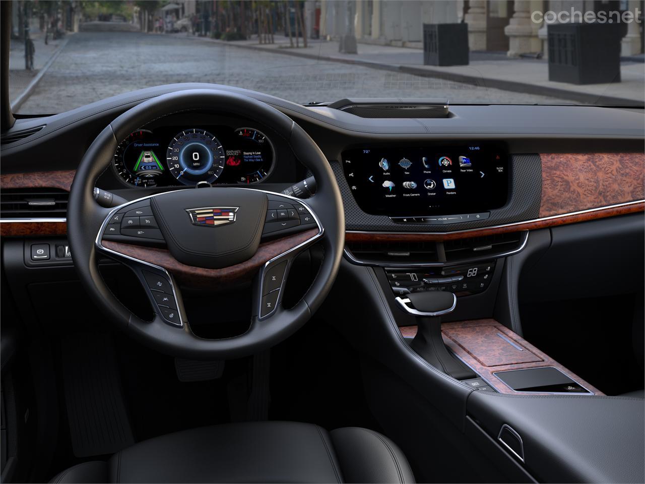 Las inserciones en madera, los tapizados y demás elementos del interior deberán marcar la diferencia si Cadillac pretende luchar de tú a tú con Audi A8 y compañía.