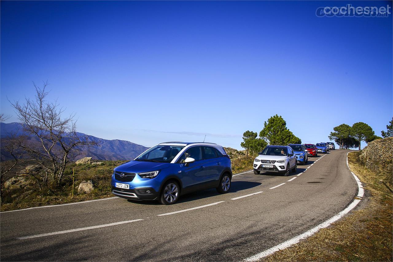 El Opel, el Citroën y el Renault son poco amantes de las carreteras de montaña. Los coreanos se defienden más que aceptablemente y pisan los talones a 2008 y Arona.