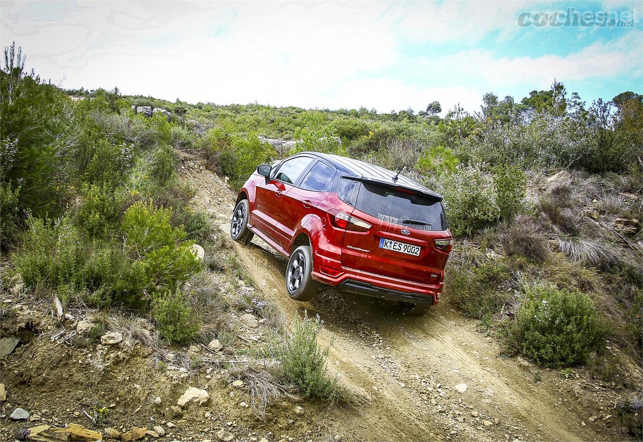 En esta subida, donde ambos levantaban rueda, el 4x4 consiguió llegar arriba mientras que el dos ruedas motrices se quedó en el camino.