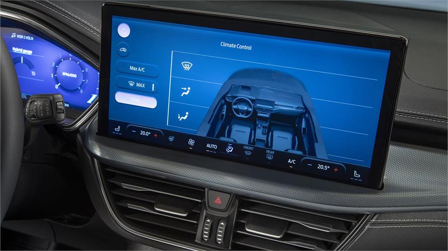 Ford, como PSA y Volkswagen abandona los botones físicos para la climatización que pasa a la pantalla. Hace mal, como el resto.