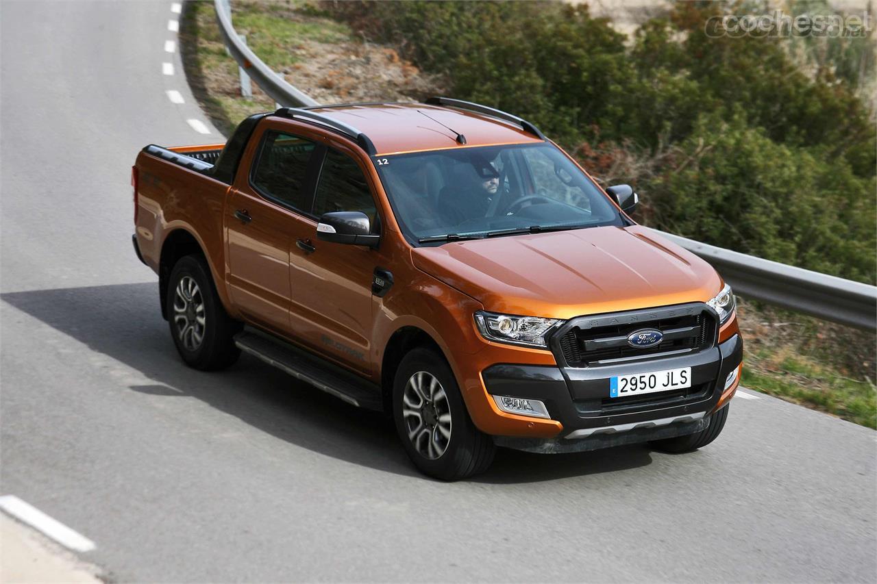 El Ford Ranger Wildtrack es el que contaba con el motor más potente del comparativo. Su estética es la más llamativa de todas. 