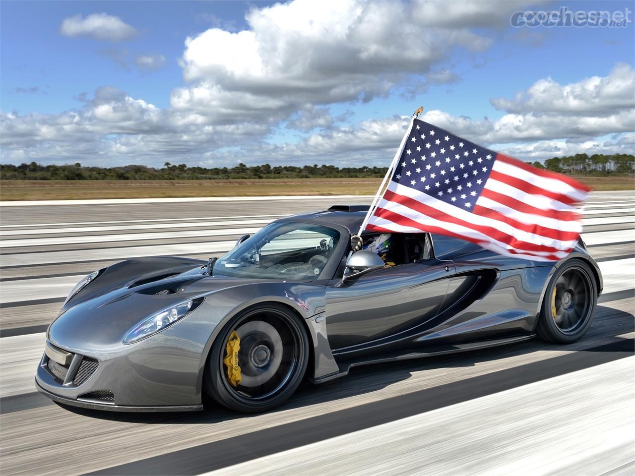 Este es el Hennessey Venom GT que en 2014 registró una punta de 435,31 km/h.