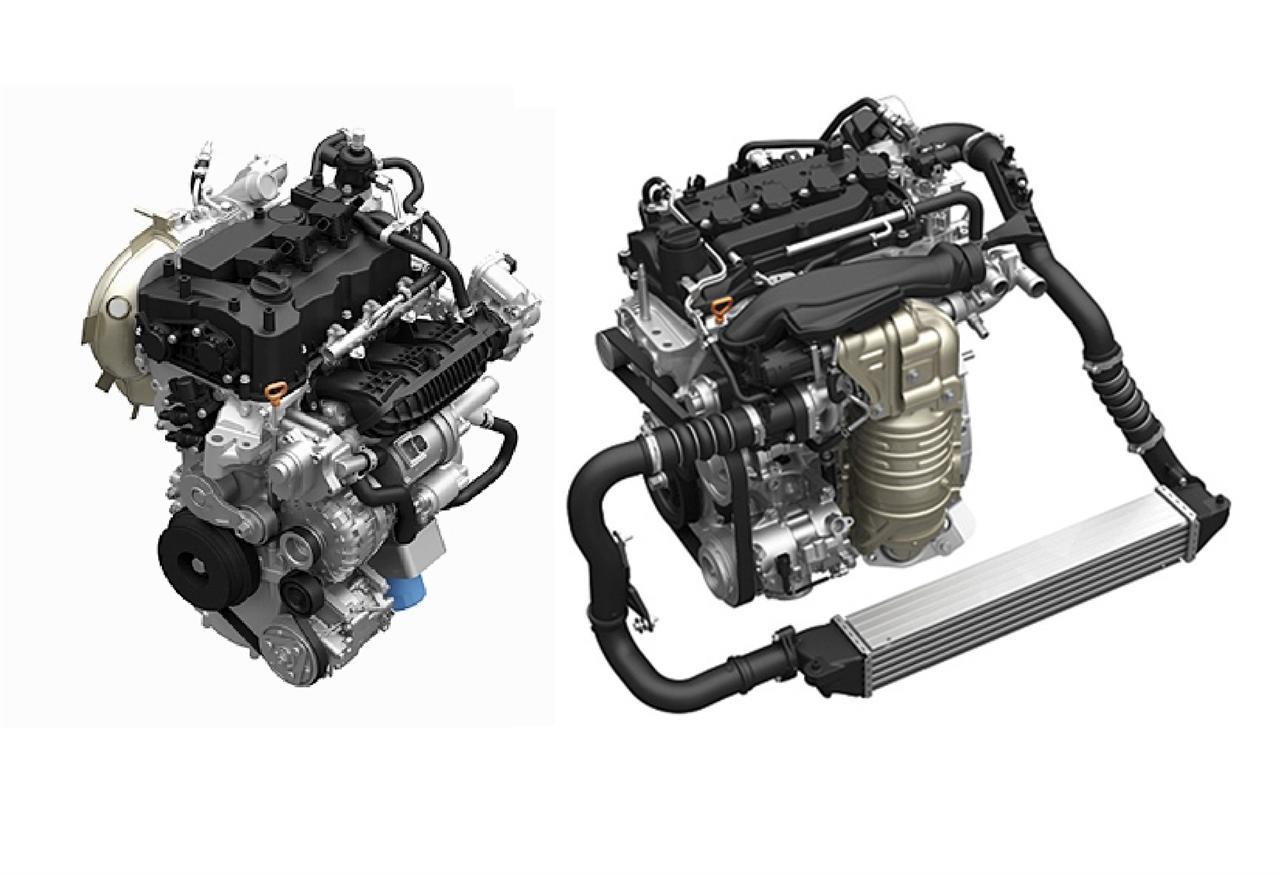 A la izquierda el tres cilindros y a la derecha el 1.5 con su intercooler en primer término.