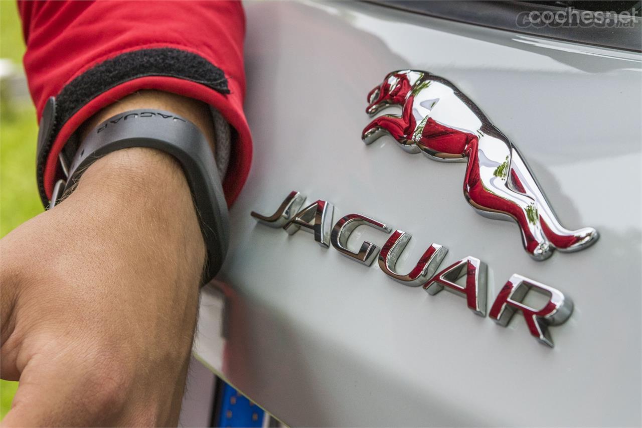 Para abrir o cerrar el vehículo sólo hay que acercar la pulsera a la letra "J" de Jaguar situada en el maletero.