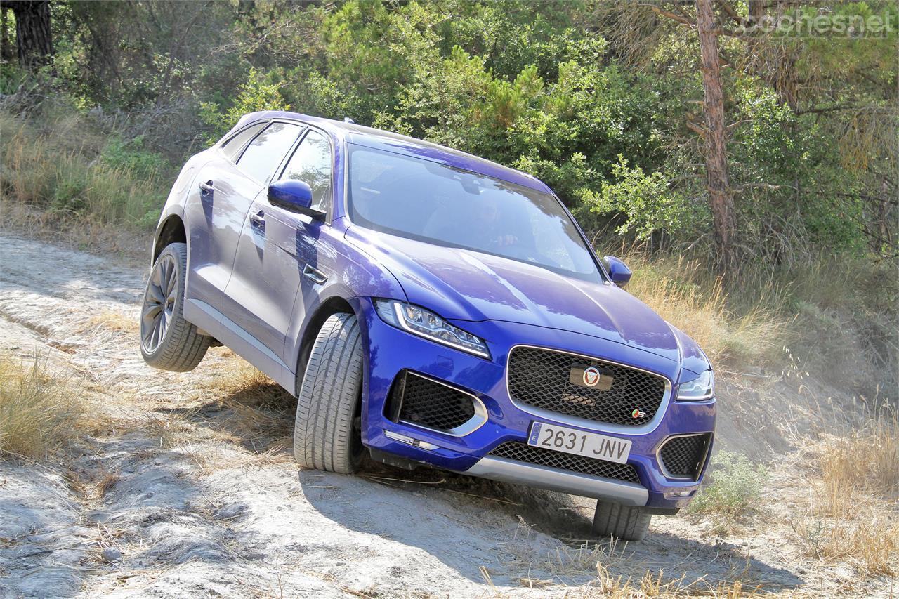 El F-Pace "levanta la pata" con facilidad pero su electrónica le permite avanzar sin problemas ante casi cualquier obstáculo.