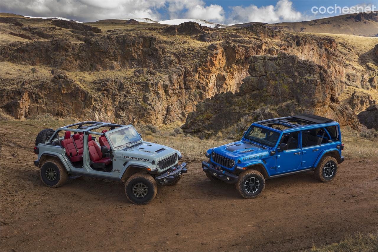 La estampa del Jeep Wrangler 2024 es la tradicional del modelo. Las mejoras introducidas no se ven en el exterior. 