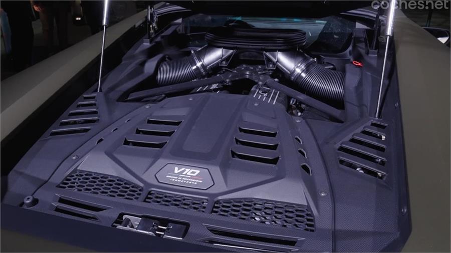 El Lamborghini Huracán Sterrato monta el motor V10 atmosférico del EVO, ya a punto de dejar de fabricarse. 