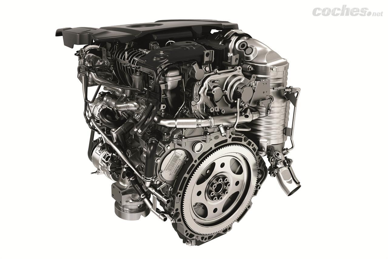 Con 240 CV de potencia y 500 Nm de par, el nuevo motor Ingenium SD4 sustituye al TDV6 al que mejora en eficiencia.