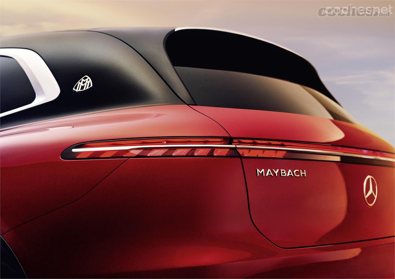 En el Mercedes-Maybach EQS Concept el pilar D luce el emblema de la marca. 