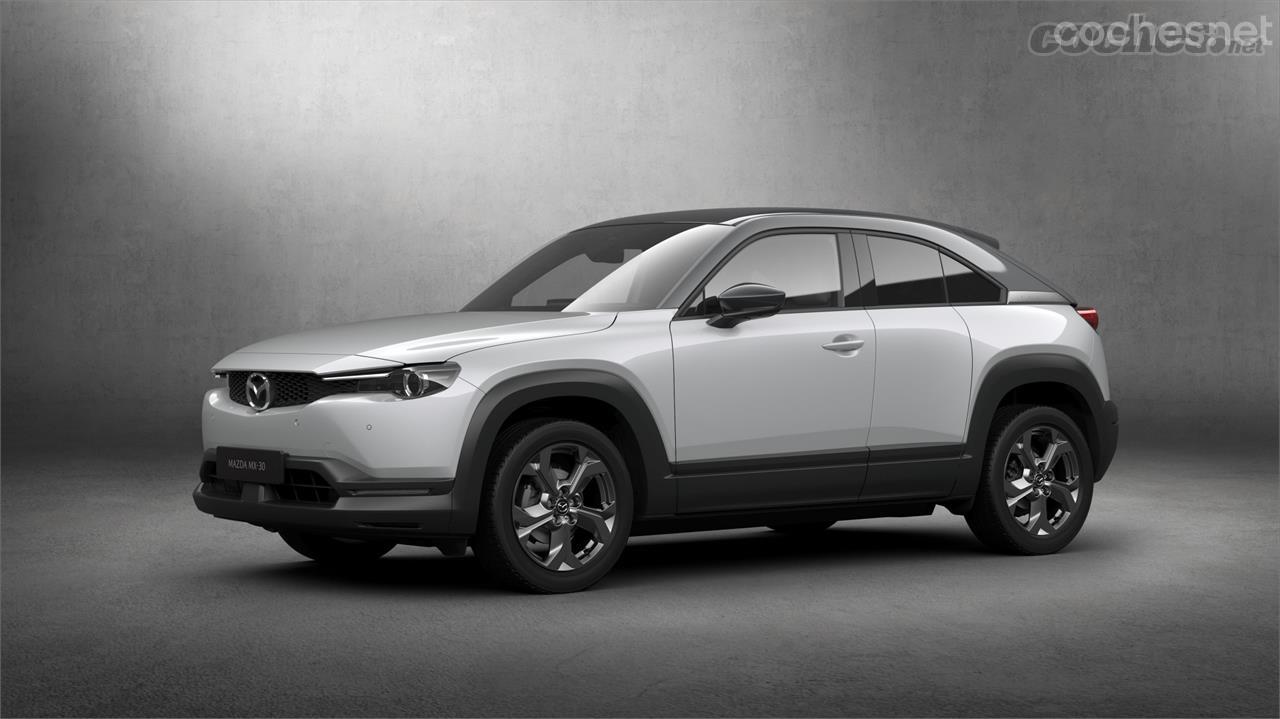 El Mazda MX-30 es un crossover de 5 puertas (con las traseras de apertura contraria) que comparte plataforma con el CX-30.