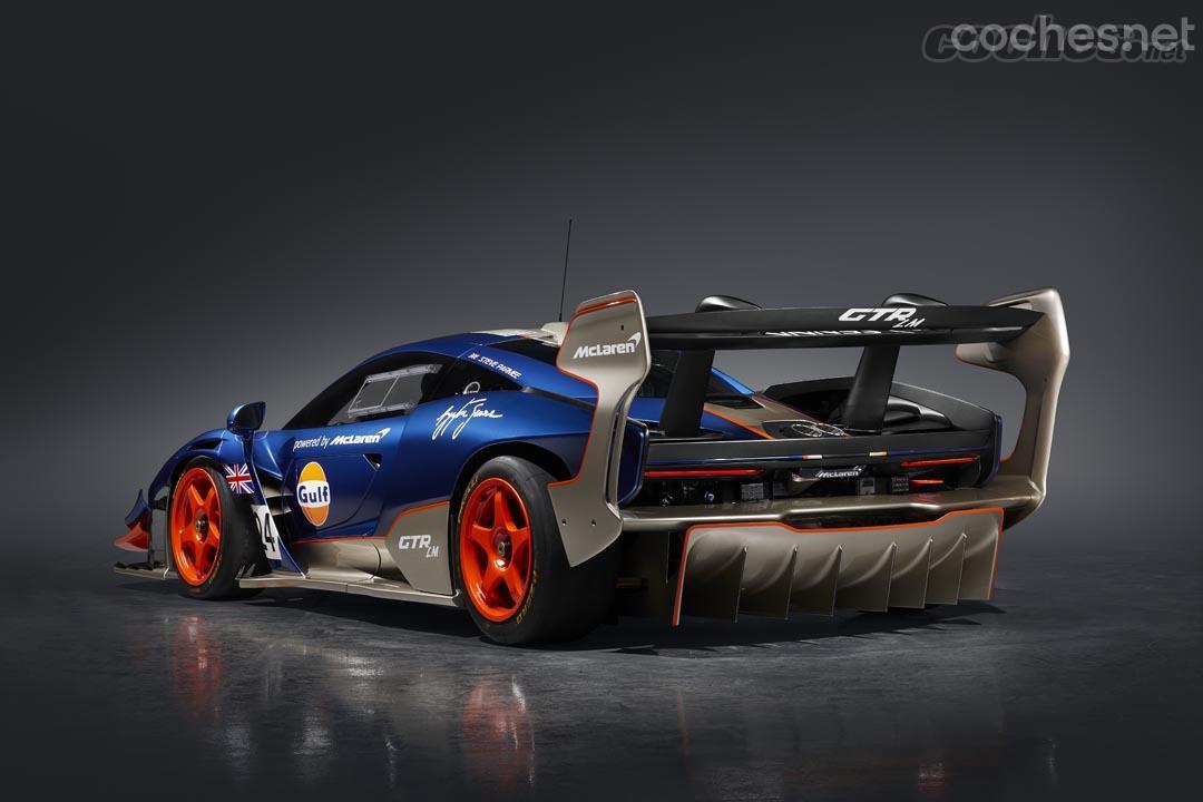 Aunque de las 5 decoraciones para mi la que mejor le sienta al Senna GTR LM es la Gulf. 