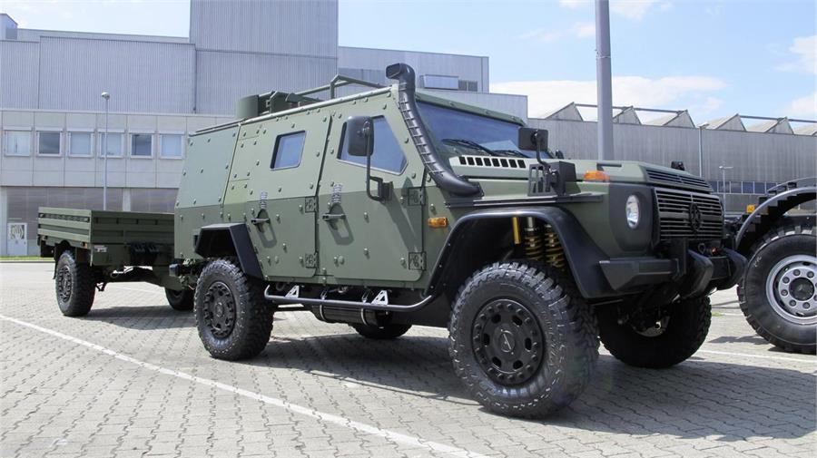 Mercedes-Benz LAPV (Light Armoured Patrol Vehicle) 5.4 de 5,4 toneladas con motor G 280 CDI de 184 CV y 400 Nm.