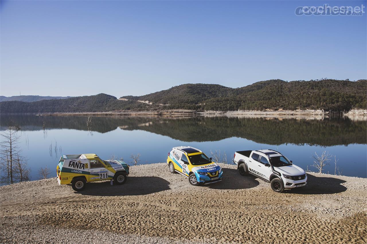 Dos todoterreno y un SUV muy especiales: Nissan Patrol Fanta Limon Dakar 1987, Nissan X-Trail 4x4 Fan y Nissan Navara Off Roader AT32.