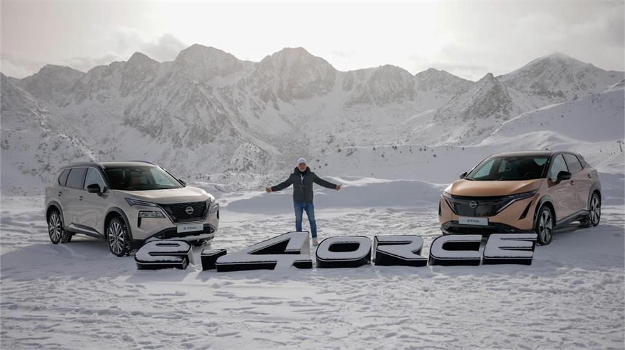 Sol, nieve y los dos Nissan: una jornada perfecta...
