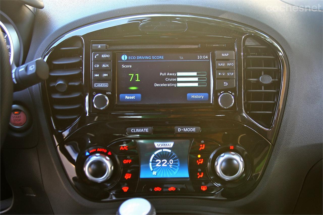 En el terreno de la conectividad, el Juke dispone del sistema Nissan Connect, con una pantalla táctil de 5,8 pulgadas