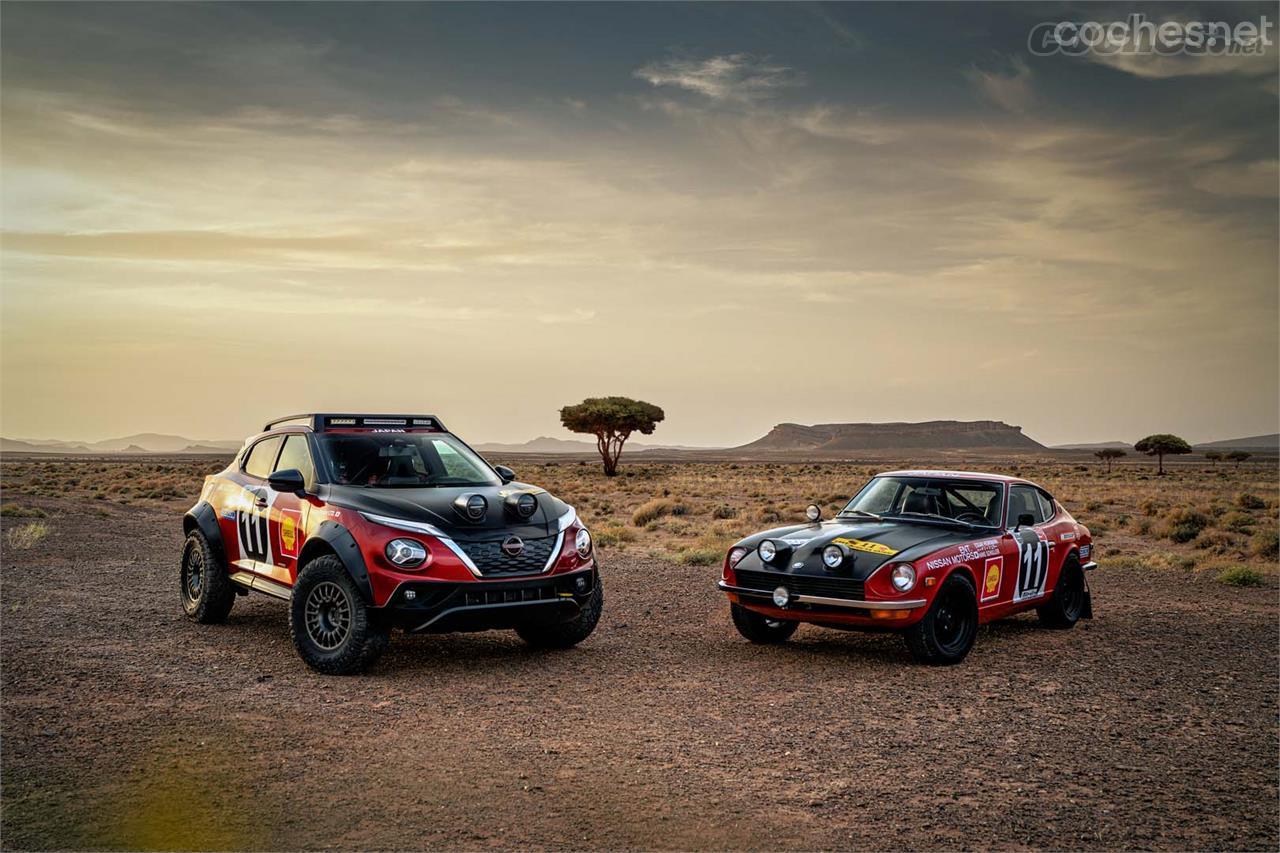 Este Nissan Juke Hybrid está inspirado en el Datsun 240Z ganó el Rally Safari de las ediciones 1971 y 1973. 