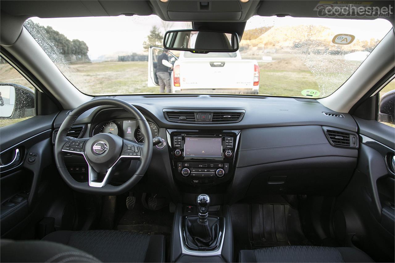 El interior del Nissan X-trail 4x4 Fan no cambia en absoluto respecto al X-Trail convencional. 