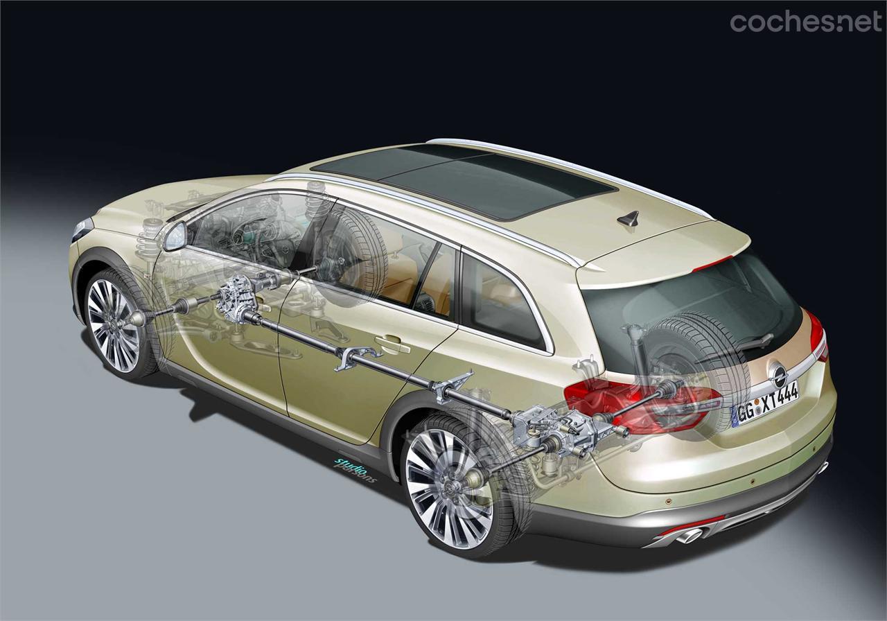 El diferencial Haldex de última generación que monta en el eje trasero es capaz de repartir del 0 al 100% del par motor entre ambos ejes y entre ambas ruedas traseras.