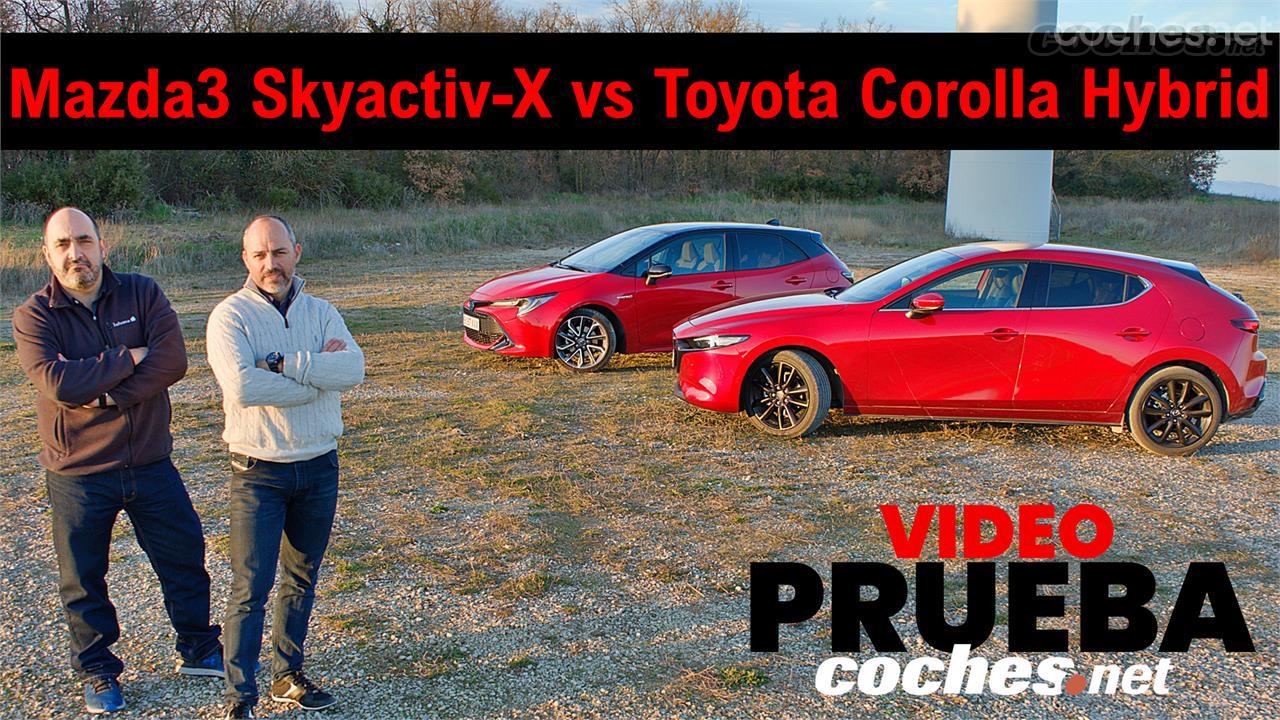 Opiniones de Mazda3 Skyactiv-X vs Toyota Corolla Hybrid: Diferentes