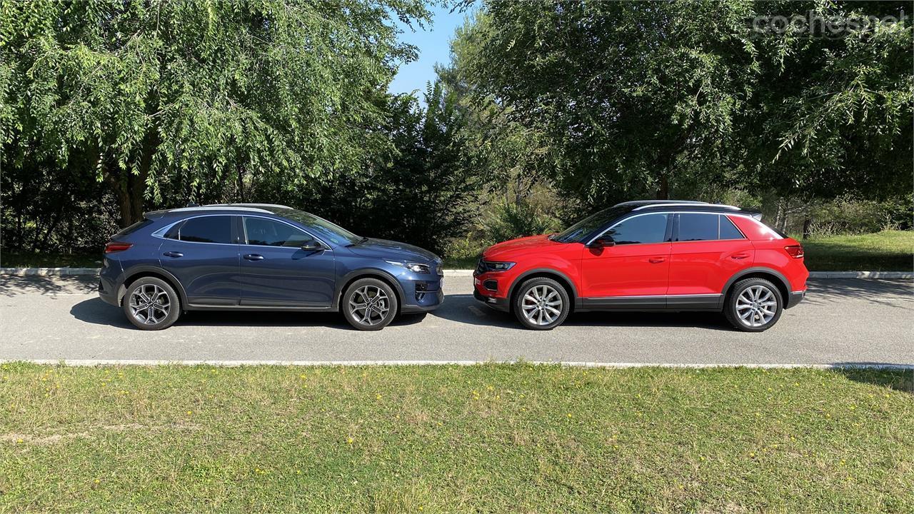 El Kia XCeed 1.6 T-GDI vs Volkswagen T-Roc 2.0 TSI se posicionan como las versiones de gasolina más potentes, si exceptuamos el T-Roc R.