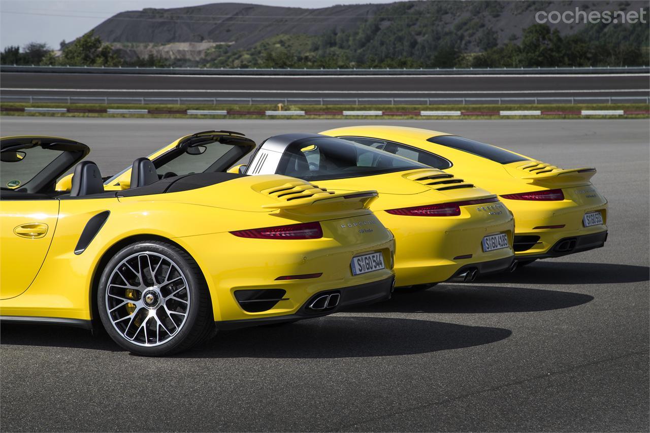 Estaban disponibles las tres carrocerías del 911: Coupé, Cabrio y Targa.