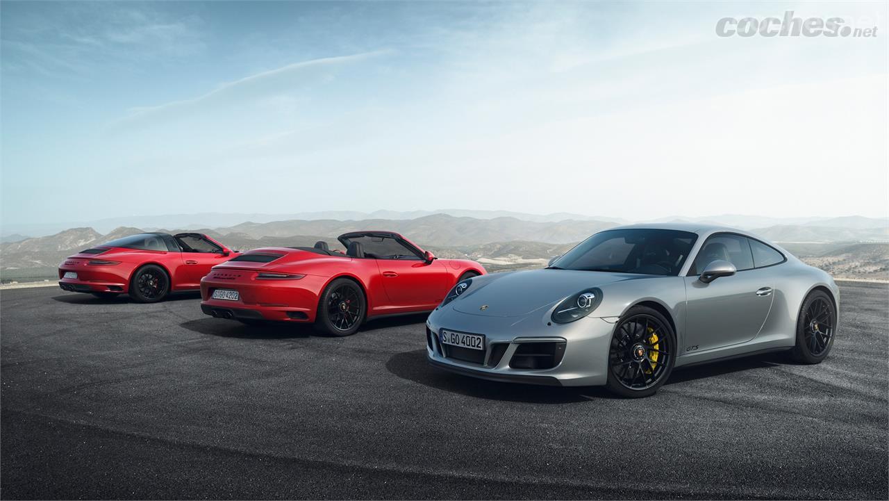 Todos las carrocerías del 911 (Coupé, Cabriolet y Targa) reciben su pertinente versión GTS.