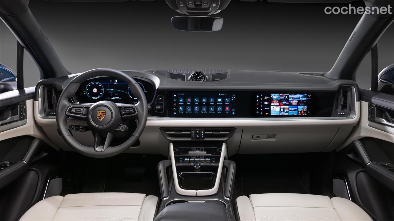 Así es el interior del nuevo Porsche Cayenne 2023.