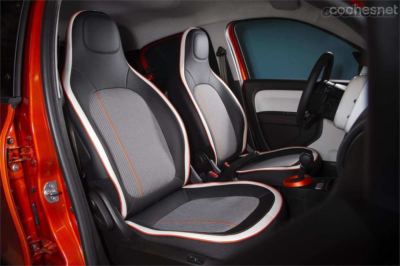 El interior del Twingo eléctrico cuenta con muchas posibilidad de personalización.