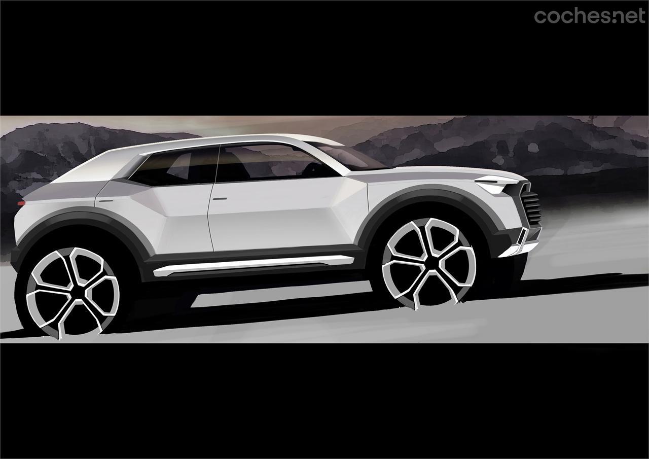 Este es el primer y único boceto que Audi ha facilitado sobre su futuro Q1.