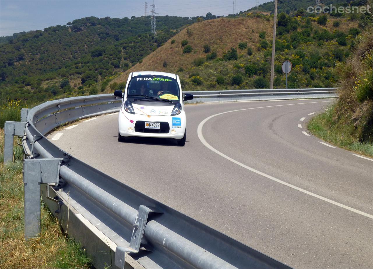 Este Citroën C-Zero fue el ganador de la regularidad eléctrica y lideraba la prueba al llegar a Montmeló.