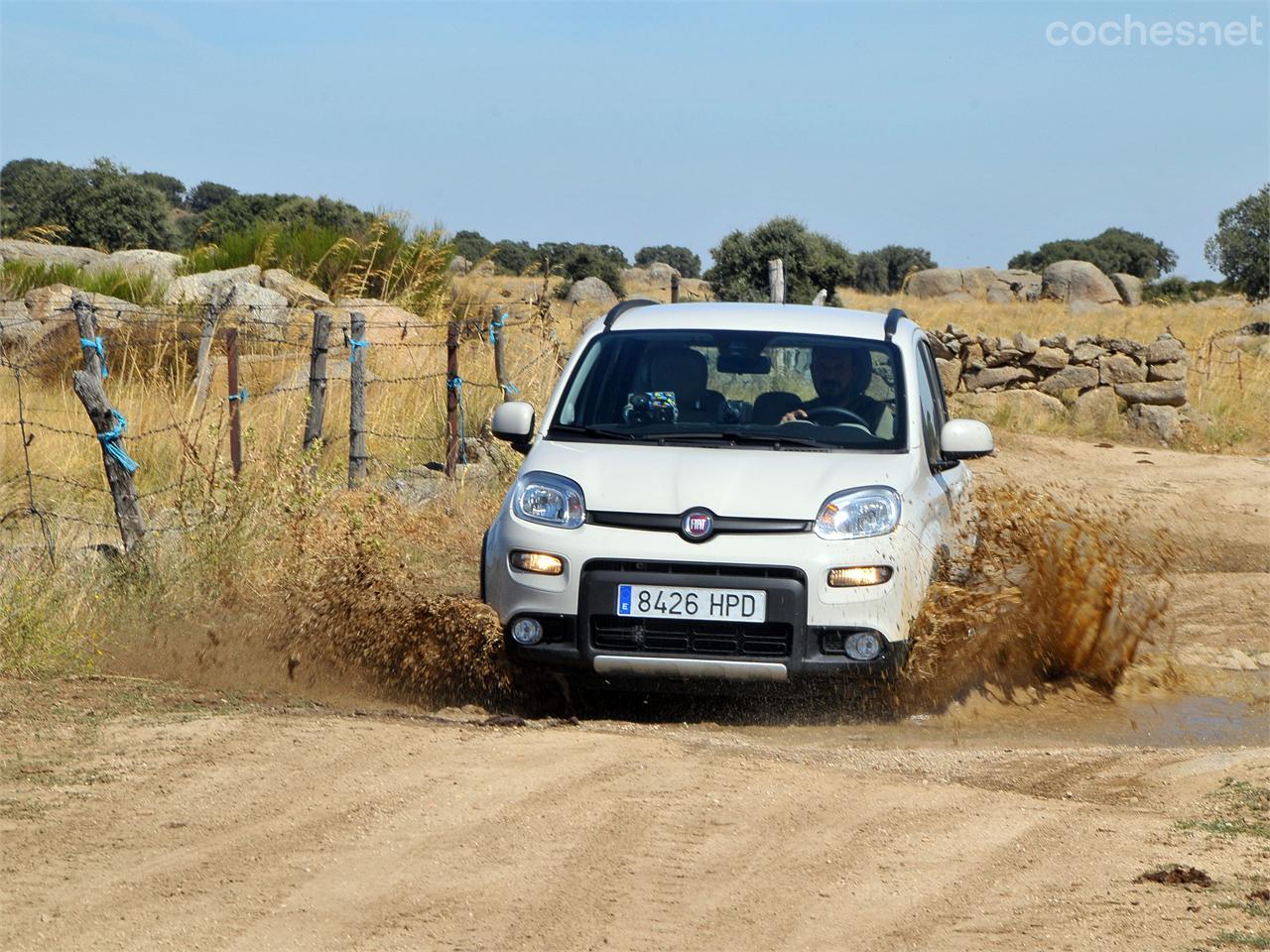 Tras las primeras lluvias, las pistas empezaban a mostrar algunos interesantes charcos con los que "maquillar" el coche.