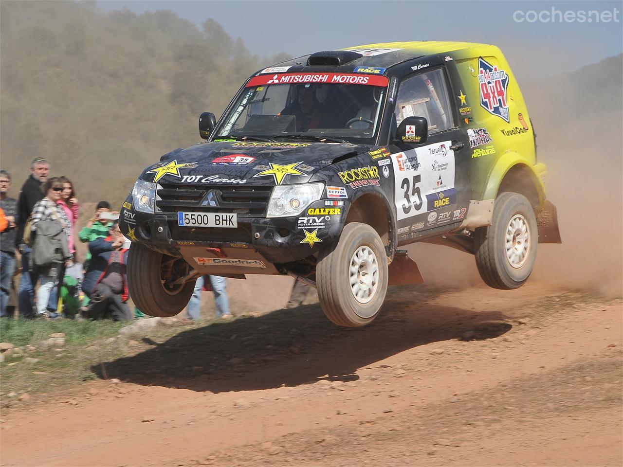 La exhibición Dakar atrajo a numeroso público, en la foto Francesc Termens en acción