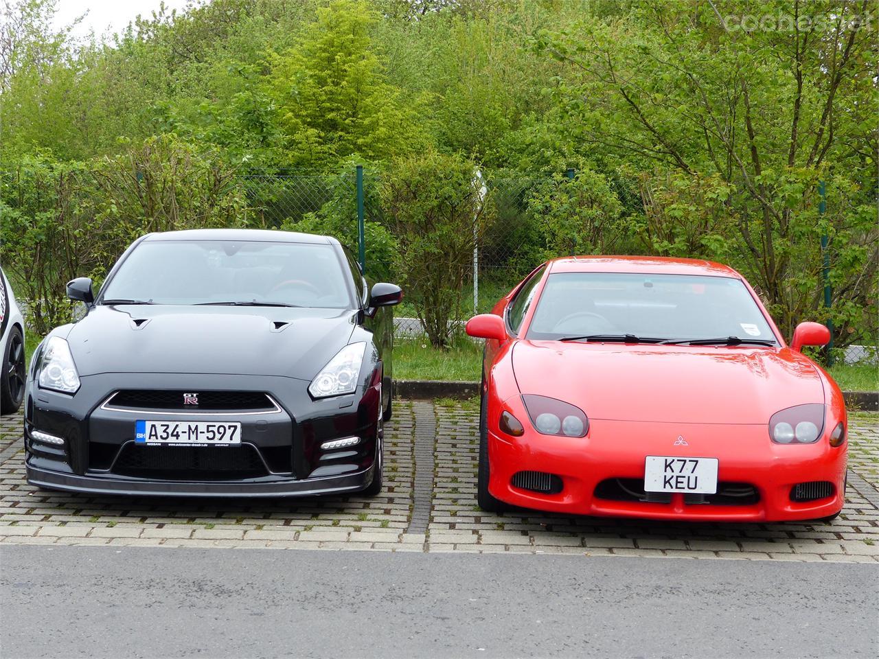 Nissan GT-R y Mitsubishi 3000 GT. Dos buenas máquinas para pasárselo muy bien en el "ring".