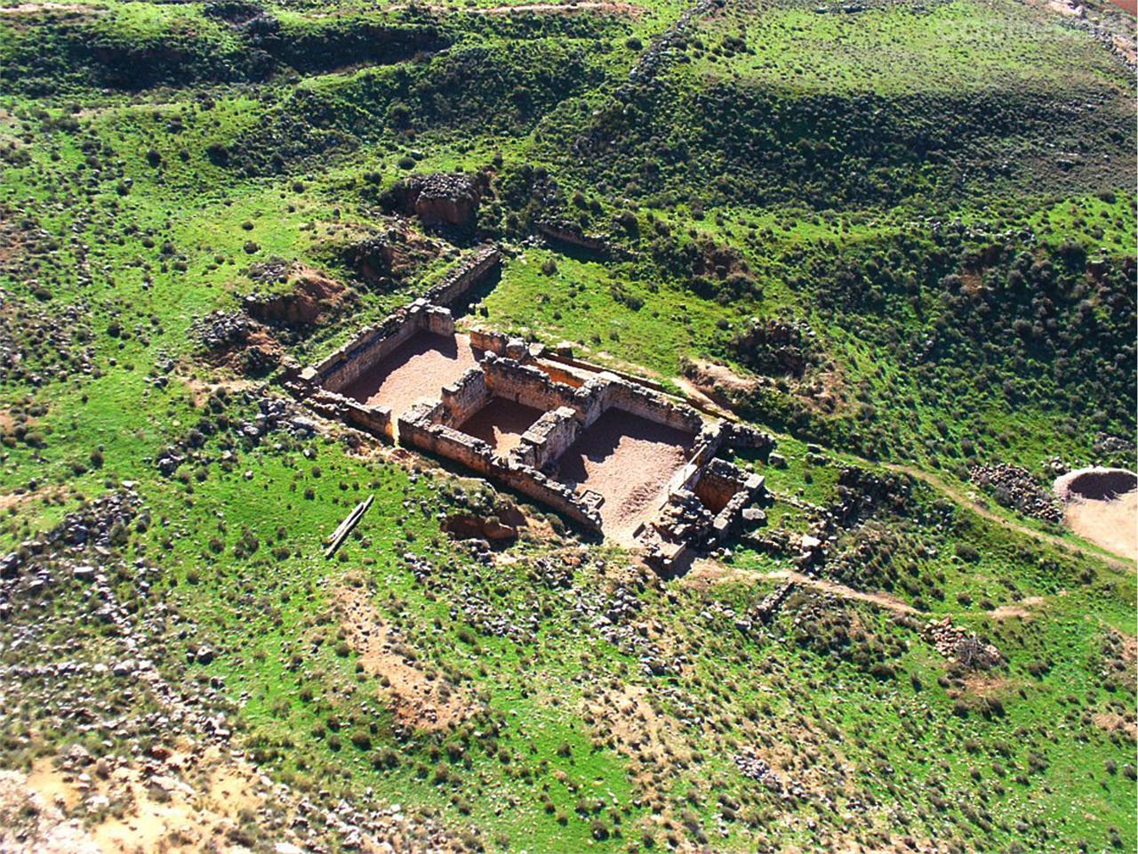 Imagen aérea de las ruinas de Arcóbriga