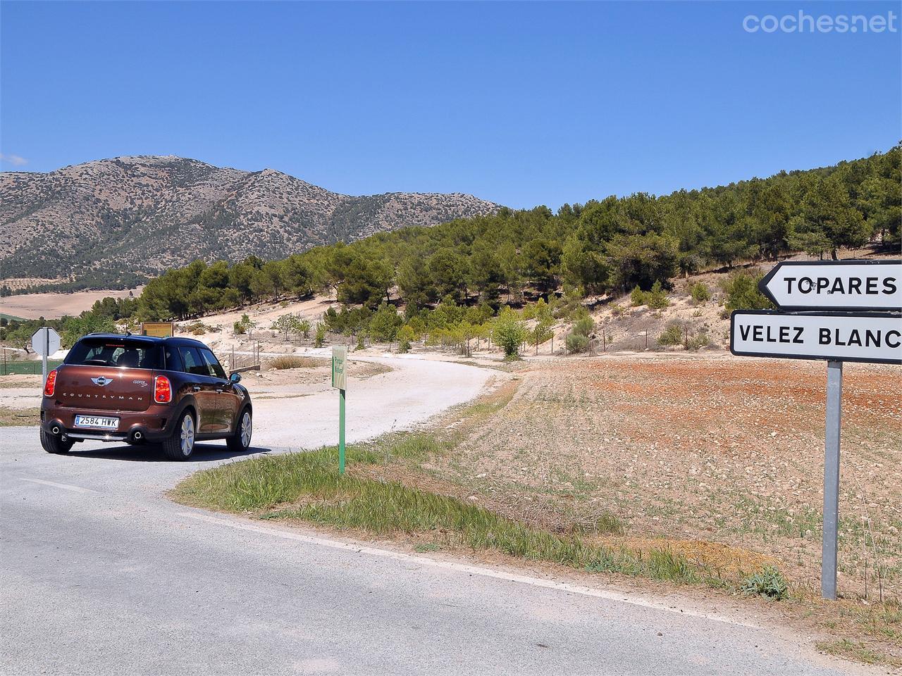 En este cruce empezará nuestro recorrido por pista